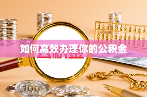 埔盐如何高效办理你的公积金