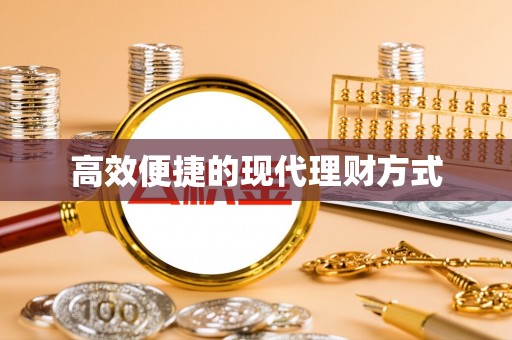 埔盐高效便捷的现代理财方式