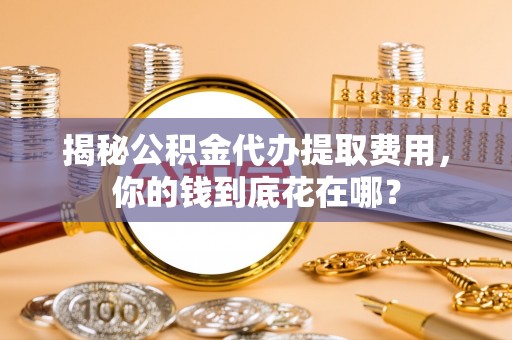埔盐揭秘公积金代办提取费用，你的钱到底花在哪？