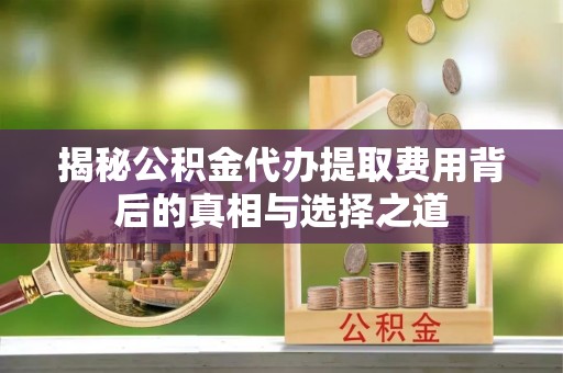 埔盐揭秘公积金代办提取费用背后的真相与选择之道