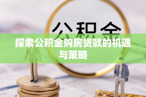 埔盐探索公积金购房贷款的机遇与策略