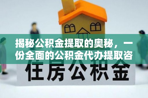 埔盐揭秘公积金提取的奥秘，一份全面的公积金代办提取咨询指南